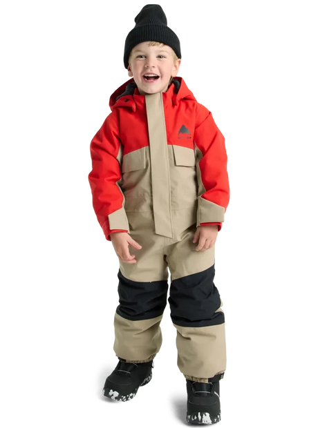 BURTON Toddler 2L One Piece Snow Suit Flame Scarlet/Summit Taupe 2026 Toddler Outerwear Burton 