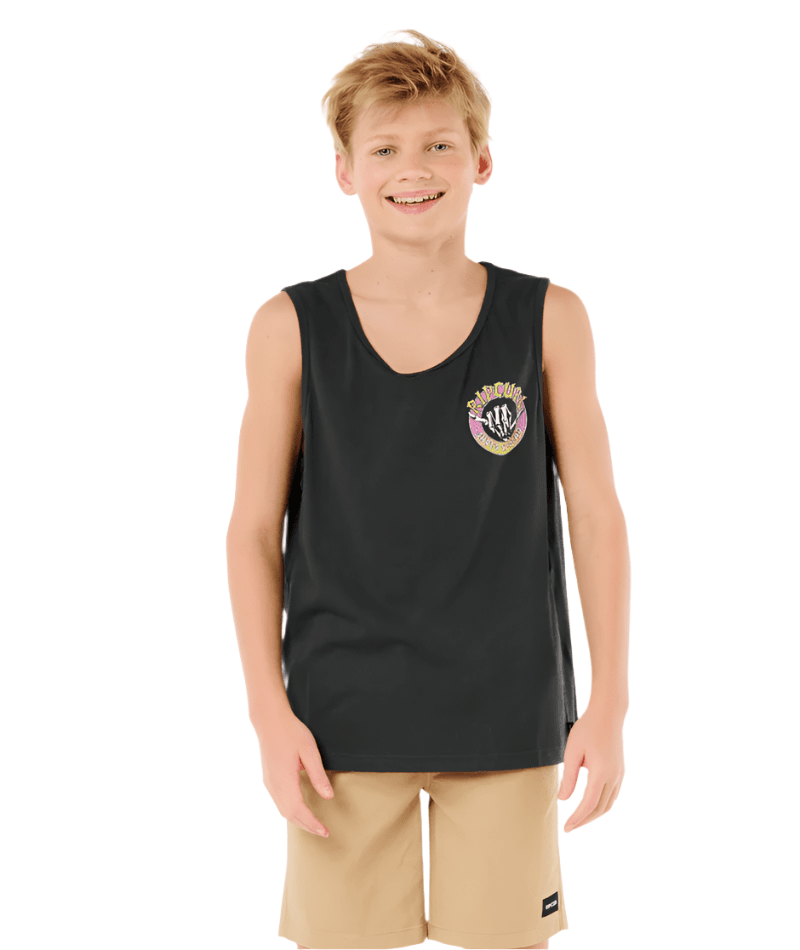 RIP CURL Boys Shred Till Tank Washed Black Men's Tank Tops Rip Curl 