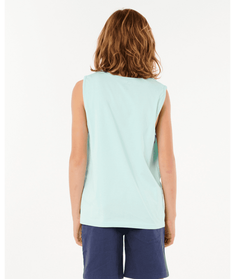 RIP CURL Boys AOTS Cody Welsh Tank Aqua Boy's Tank Tops Rip Curl 