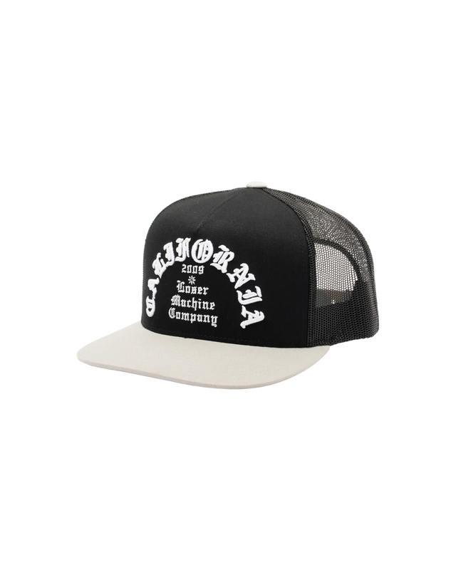 LOSER MACHINE Fanatic Trucker Hat Black/Silver Men's Hats Loser Machine 