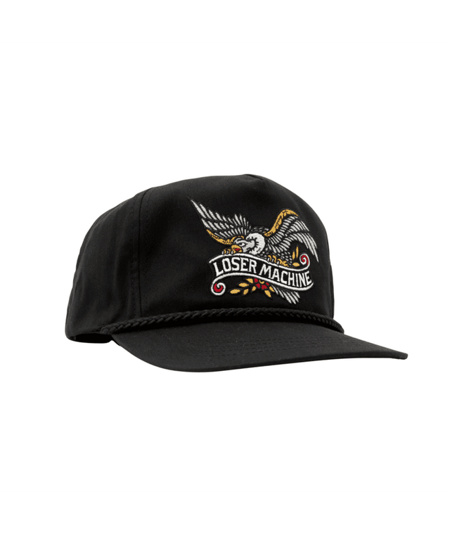 LOSER MACHINE Birdie Snapback Hat Black Men's Hats Loser Machine 