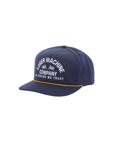 LOSER MACHINE Raceway Redux Snapback Hat Navy Men's Hats Loser Machine 