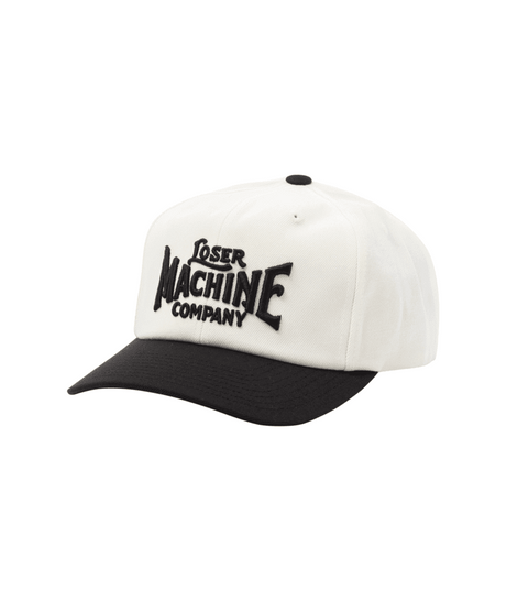 LOSER MACHINE Ronnie Snapback Hat White/Black Men's Hats Loser Machine 