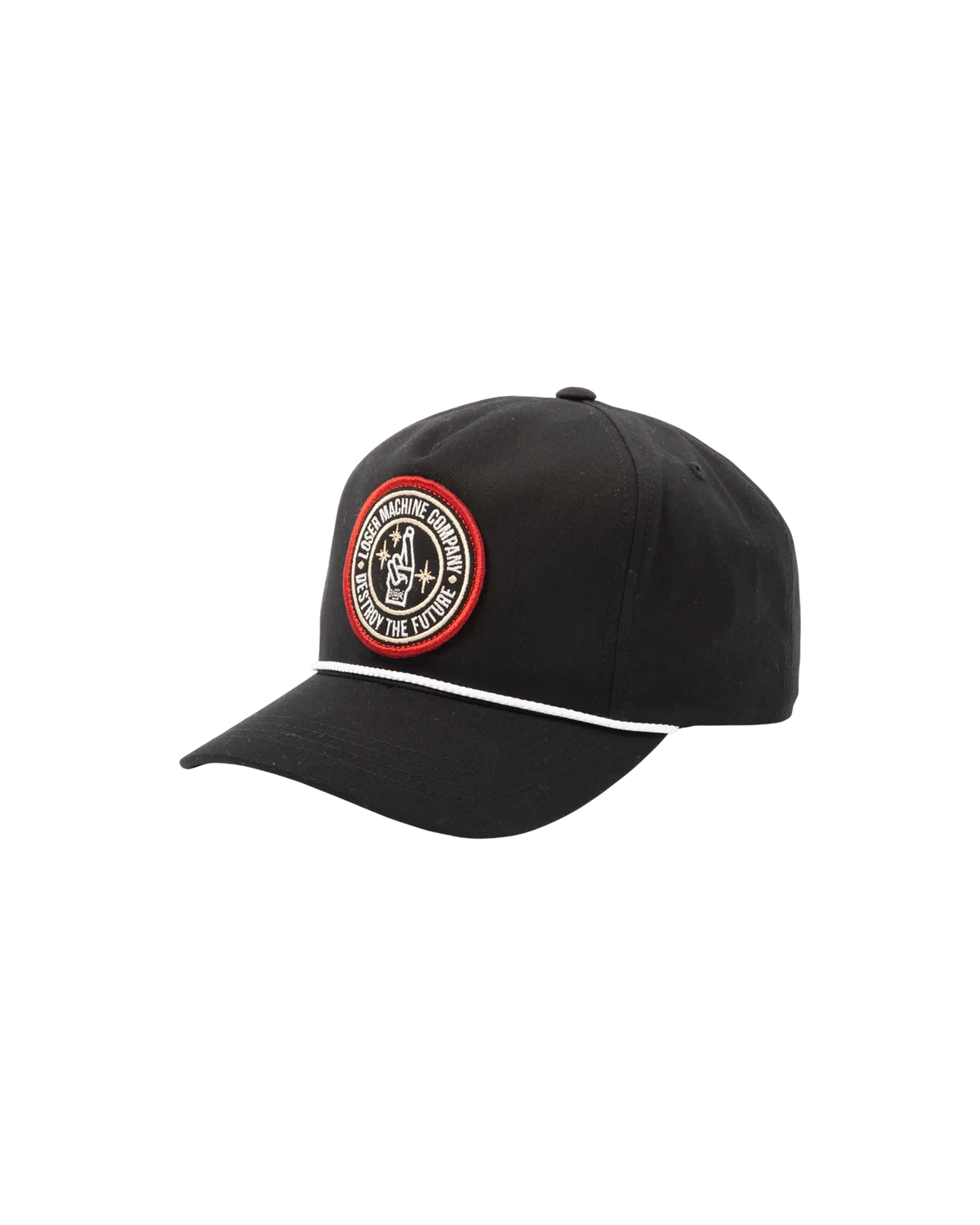 LOSER MACHINE Hightop Snapback Hat Black Men's Hats Loser Machine 