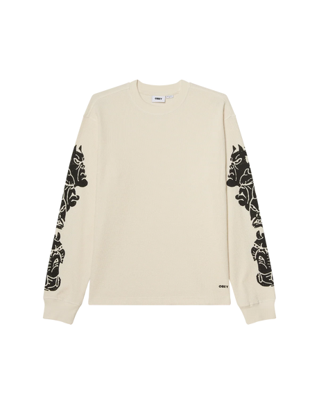OBEY Goblin Long Sleeve Thermal Blanc De Blanc Men's Long Sleeve T-Shirts Obey 