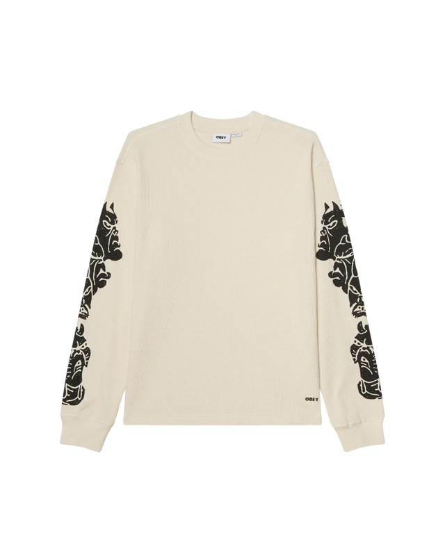 OBEY Goblin Long Sleeve Thermal Blanc De Blanc Men's Long Sleeve T-Shirts Obey 