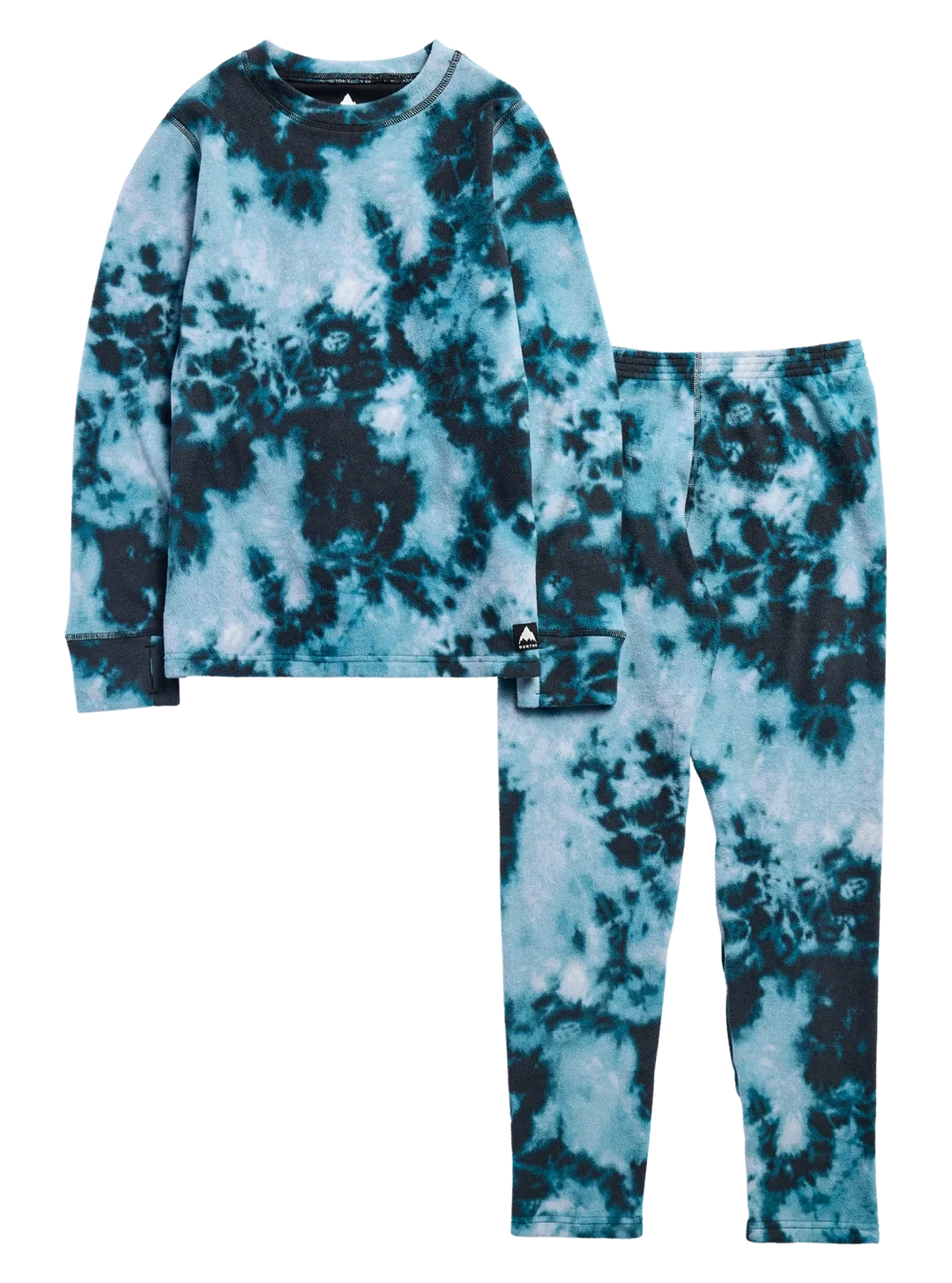 BURTON Kids Fleece Base Layer Set Crumple Dye Youth Base Layers Burton 