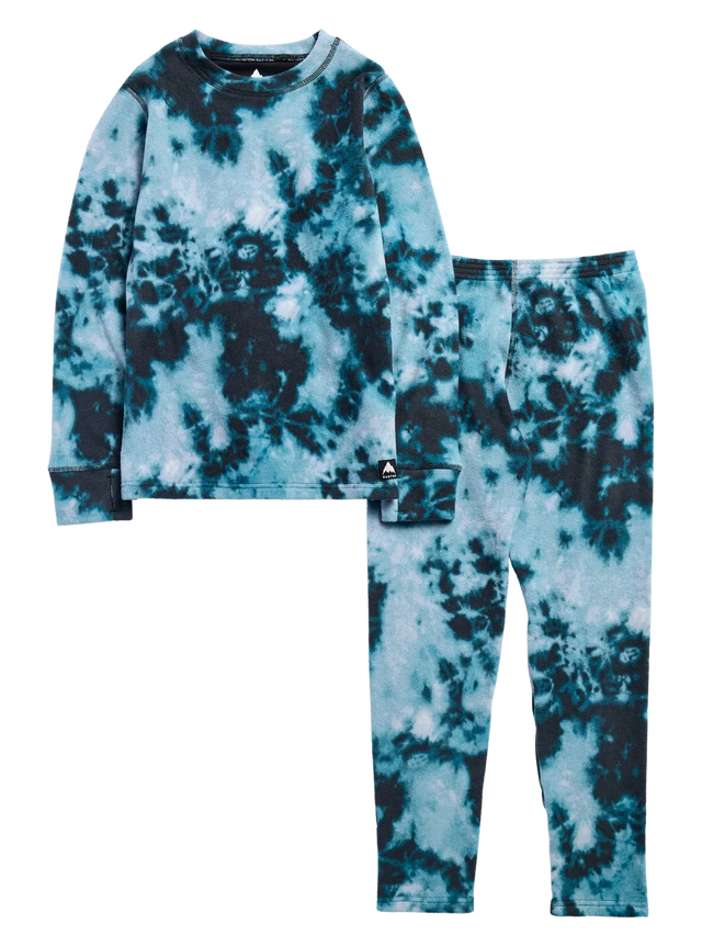 BURTON Kids Fleece Base Layer Set Crumple Dye Youth Base Layers Burton 