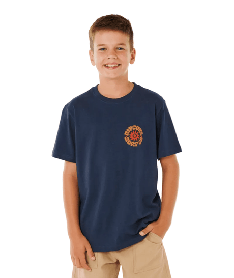 RIP CURL Boy's Pacific Rinse Circle T-Shirt Dark Navy Boy's T-Shirts Rip Curl 