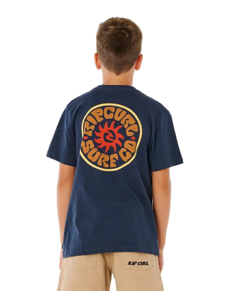 RIP CURL Boy's Pacific Rinse Circle T-Shirt Dark Navy Boy's T-Shirts Rip Curl 