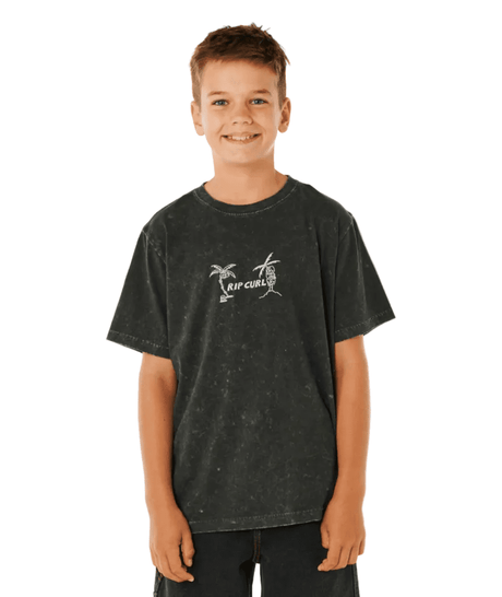 RIP CURL Boy's Eternal Shred Wash T-Shirt Washed Black Boy's T-Shirts Rip Curl 