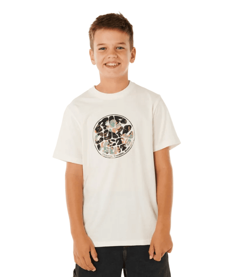 RIP CURL Boys Wettie Passage Icon T-Shirt Bone Boy's T-Shirts Rip Curl 