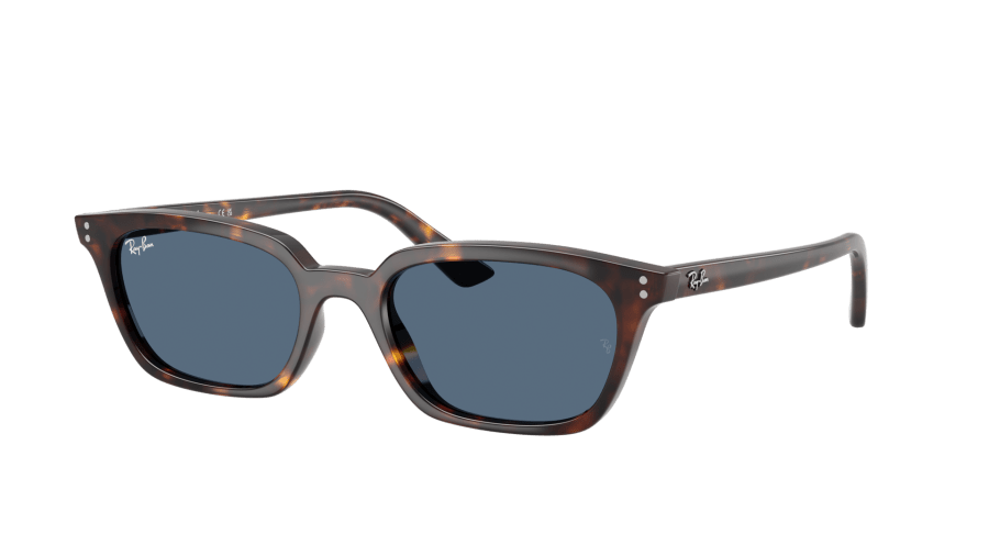 RAY-BAN Zaya Polished Havana - Dark Blue Sunglasses Sunglasses Ray-Ban 