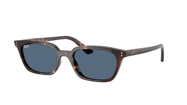 RAY-BAN Zaya Polished Havana - Dark Blue Sunglasses Sunglasses Ray-Ban 