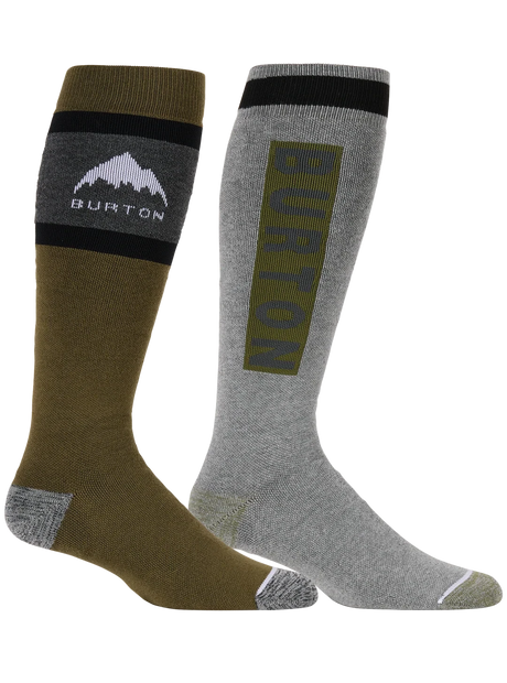 BURTON Weekend Midweight 2 Pack Snow Socks Dried Moss Men's Snowboard Socks Burton 