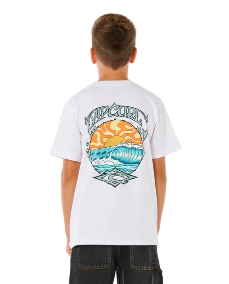 RIP CURL Boy's Hazey Days T-Shirt White Boy's T-Shirts Rip Curl 