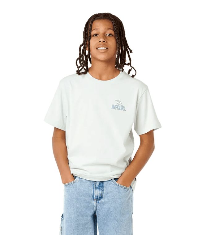RIP CURL Boys Shred Til Dead T-Shirt Green Mist Boy's T-Shirts Rip Curl 