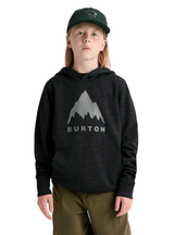 BURTON Kids Oak Pullover Hoodie True Black Heather Boy's Pullover Hoodies Burton 