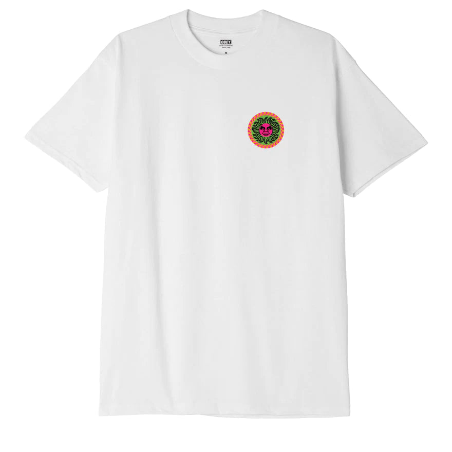 OBEY Sun Classic T-Shirt White Men's Short Sleeve T-Shirts Obey 