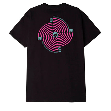 OBEY Downward Spiral T-Shirt Black Men's Short Sleeve T-Shirts Obey 