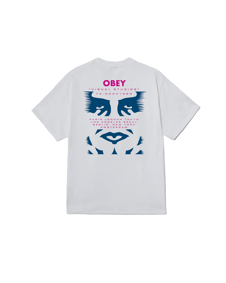 OBEY Visual Studies T-Shirt White Men's Short Sleeve T-Shirts Obey 