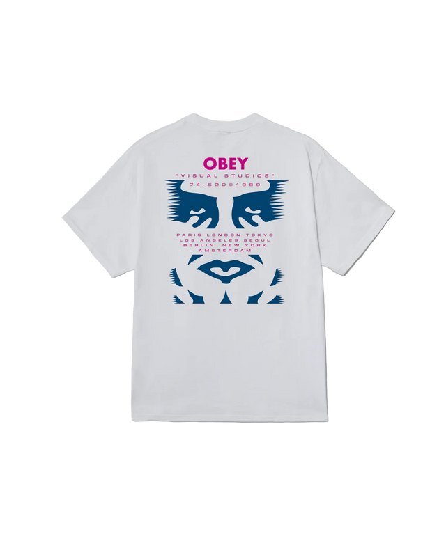 OBEY Visual Studies T-Shirt White Men's Short Sleeve T-Shirts Obey 
