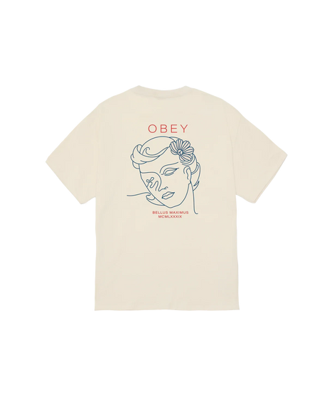 OBEY Bella Maximus T-Shirt Cream Men's Short Sleeve T-Shirts Obey 