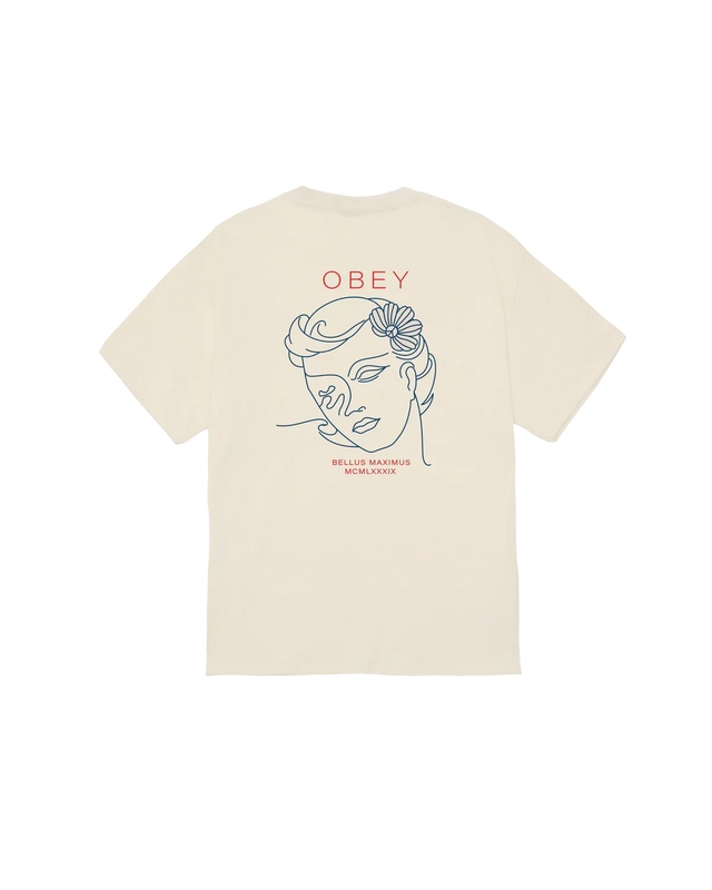 OBEY Bella Maximus T-Shirt Cream Men's Short Sleeve T-Shirts Obey 