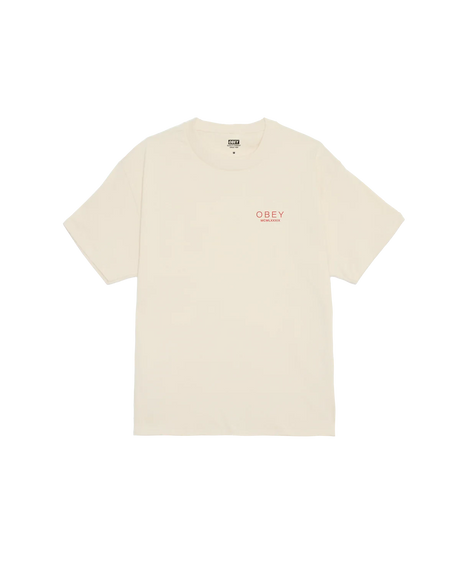 OBEY Bella Maximus T-Shirt Cream Men's Short Sleeve T-Shirts Obey 
