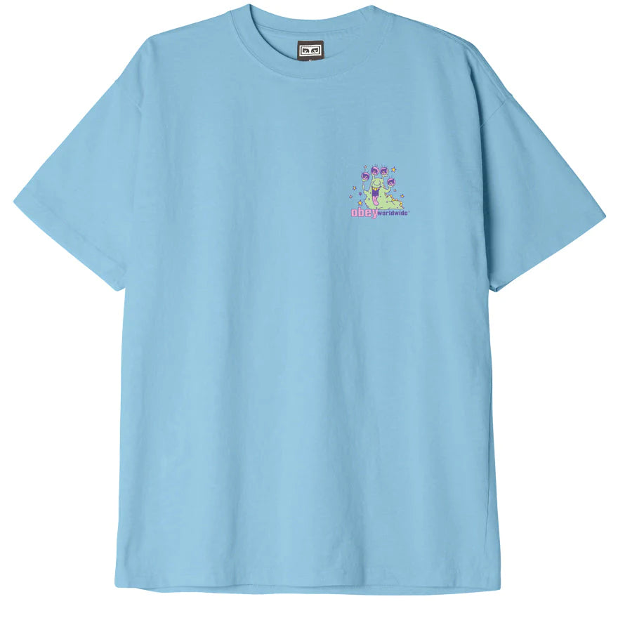 OBEY Slime Heavyweight T-Shirt Sky Blue Men's Short Sleeve T-Shirts Obey 