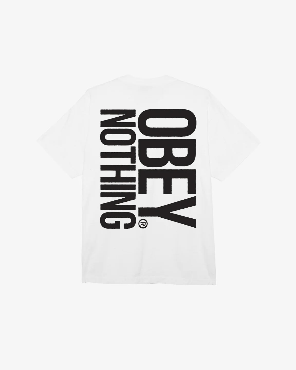 OBEY Nothing Heavyweight T-Shirt White Men's Short Sleeve T-Shirts Obey 
