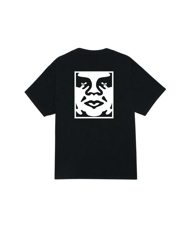 OBEY Bold Icon Face Pigment Heavyweight T-Shirt Pigment Dusty Black Men's Short Sleeve T-Shirts Obey 
