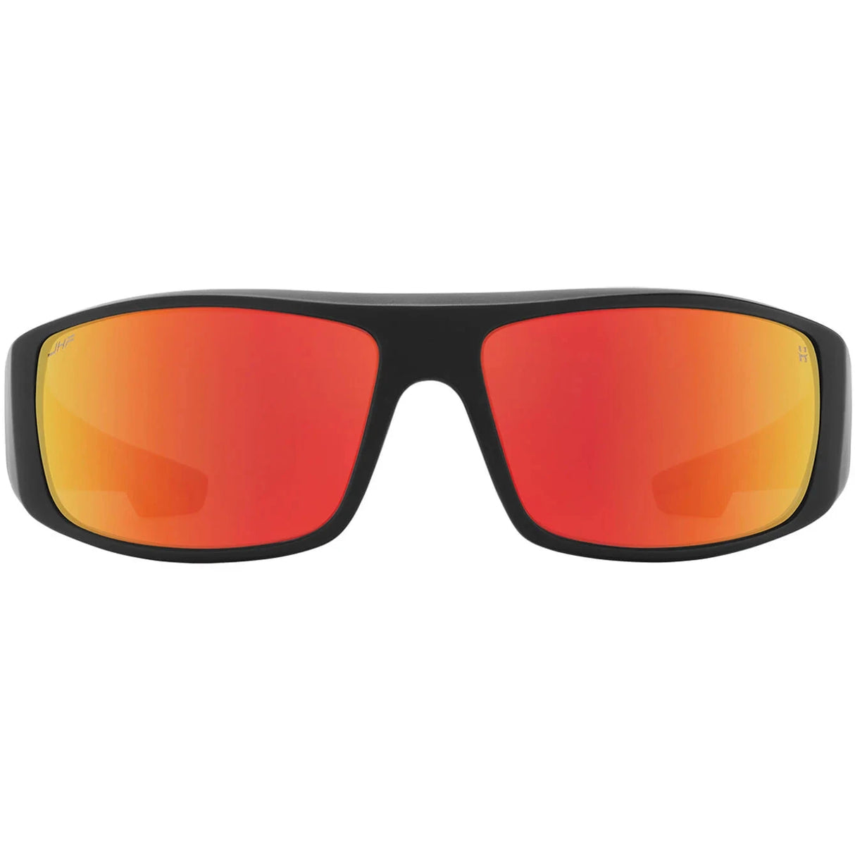 SPY Logan Matte Black Orange Flames - Happy Grey Green Red Mirror Sunglasses Sunglasses Spy 