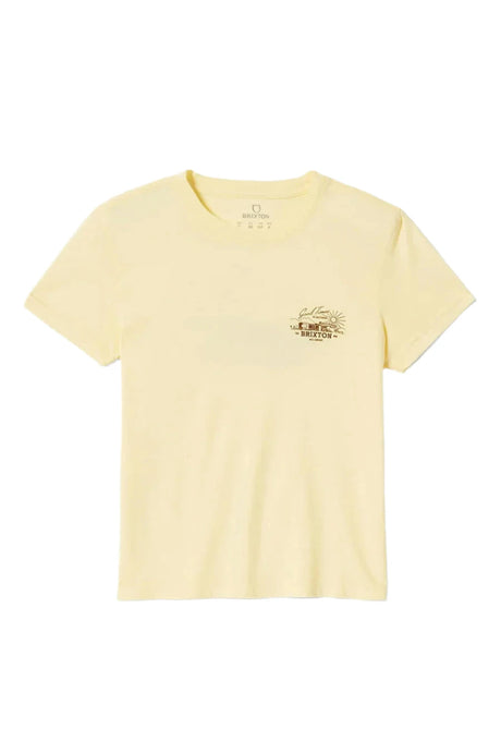 BRIXTON Women's Good Times Fitted Crew T-Shirt Panna Cotta Women's T-Shirts Brixton 