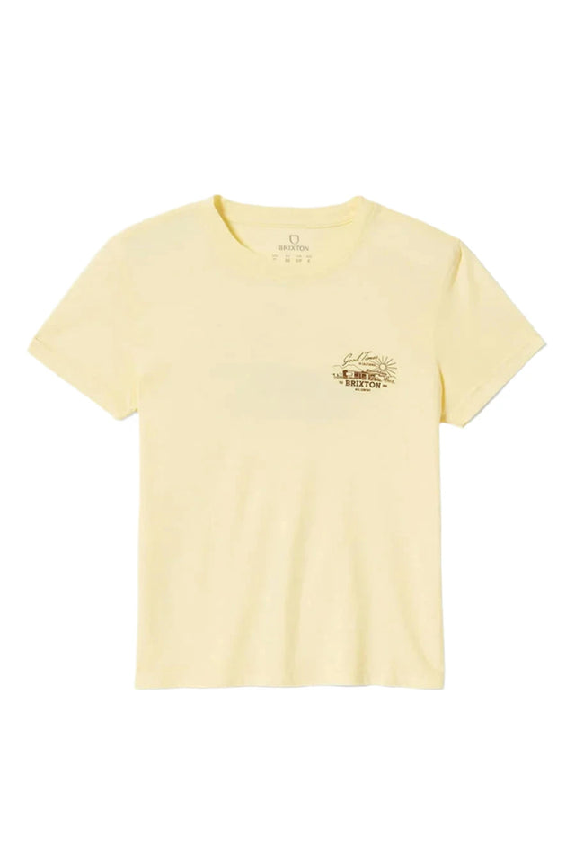 BRIXTON Women's Good Times Fitted Crew T-Shirt Panna Cotta Women's T-Shirts Brixton 
