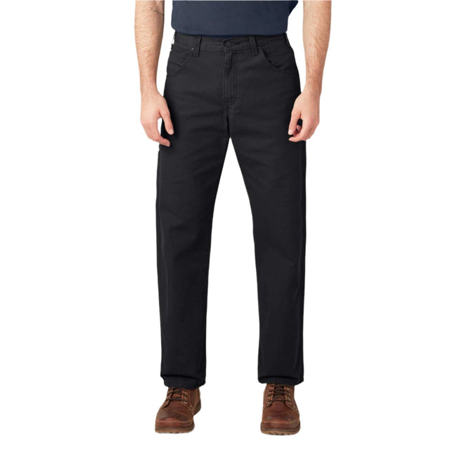 DICKIES Relaxed Fit Heavyweight Duck Carpenter Pants Rinsed Black Men's Pants Dickies 