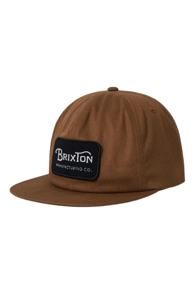 BRIXTON Grade HP Snapback Dark Tan Men's Hats Brixton 
