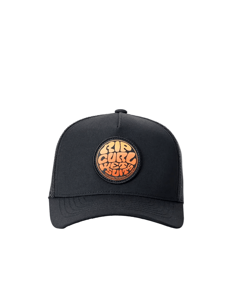 RIP CURL Boys Wetsuit Icon Trucker Hat Washed Black Boy's Hats Rip Curl 