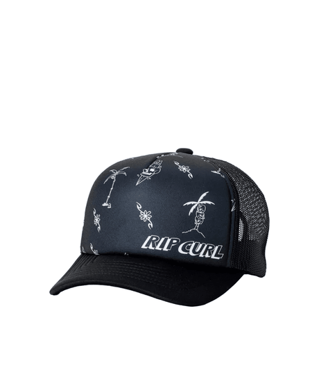 RIP CURL Youth Weekend Trucker Hat Washed Black/Black Boy's Hats Rip Curl 