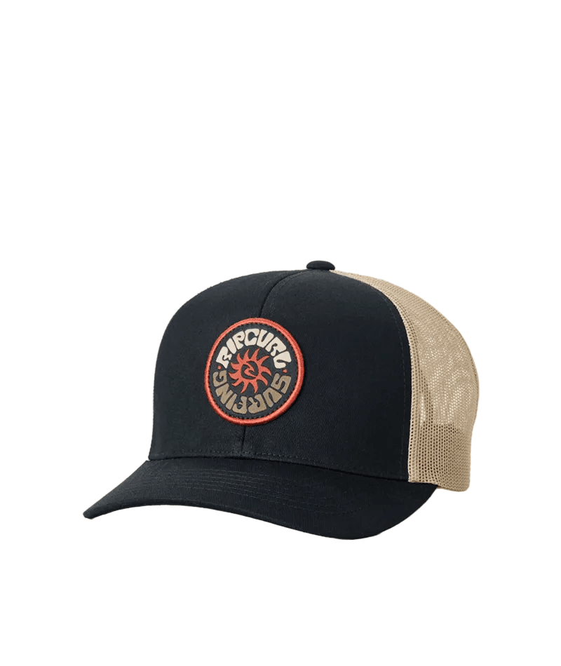 RIP CURL Custom Curve Trucker Hat Black/Khaki Men's Hats Rip Curl 