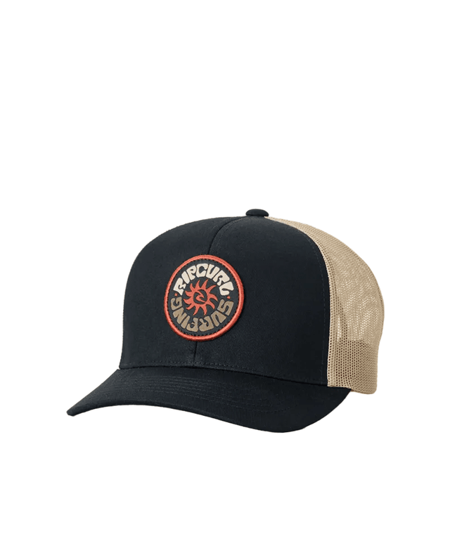 RIP CURL Custom Curve Trucker Hat Black/Khaki Men's Hats Rip Curl 