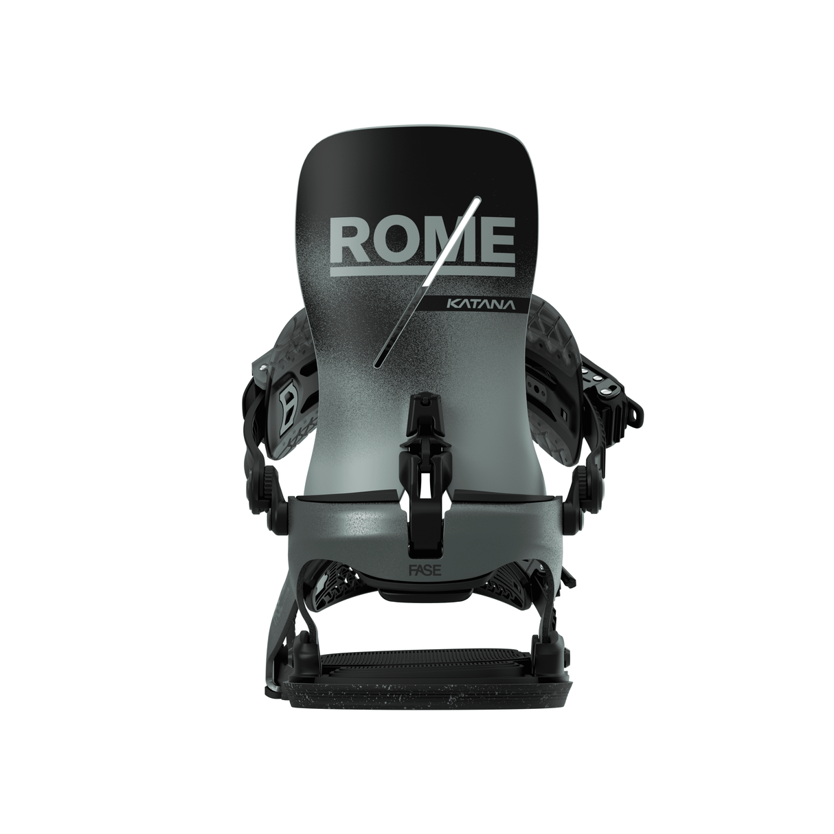ROME Katana AsymWrap FASE Snowboard Bindings Slate 2026 Men's Snowboard Bindings Rome 