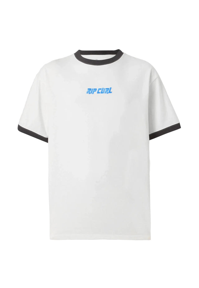 RIP CURL Liquid Trips Ringer T-Shirt Bone Men's Short Sleeve T-Shirts Rip Curl 