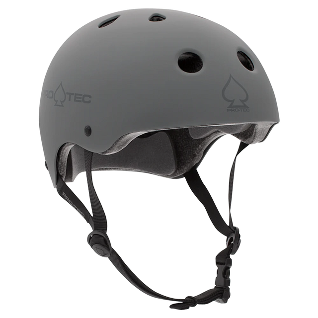 PRO-TEC Classic Certified Skateboard Helmet Matte Grey Skateboard Helmets Pro-tec 