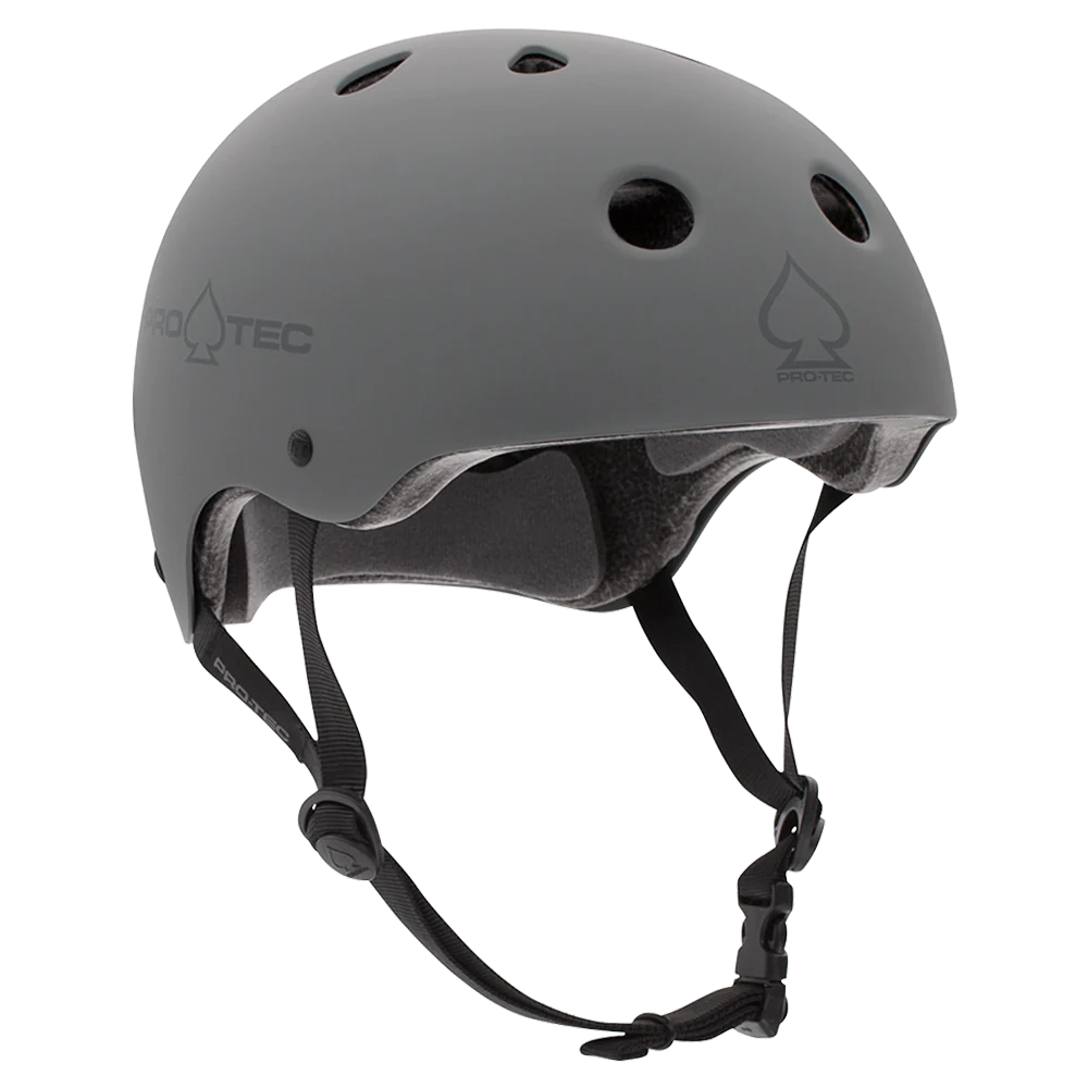 PRO-TEC Classic Certified Skateboard Helmet Matte Grey Skateboard Helmets Pro-tec 