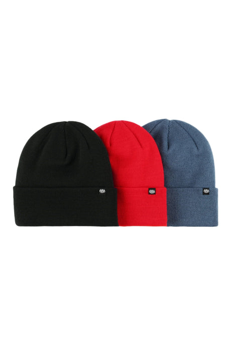 686 Standard Roll-Up Beanie 3 Pack Bright Pop Men's Beanies 686 