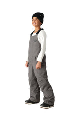 686 Youth Frontier Insulated Bib Snowboard Pants Rhino Grey 2025 Youth Snow Pants 686 