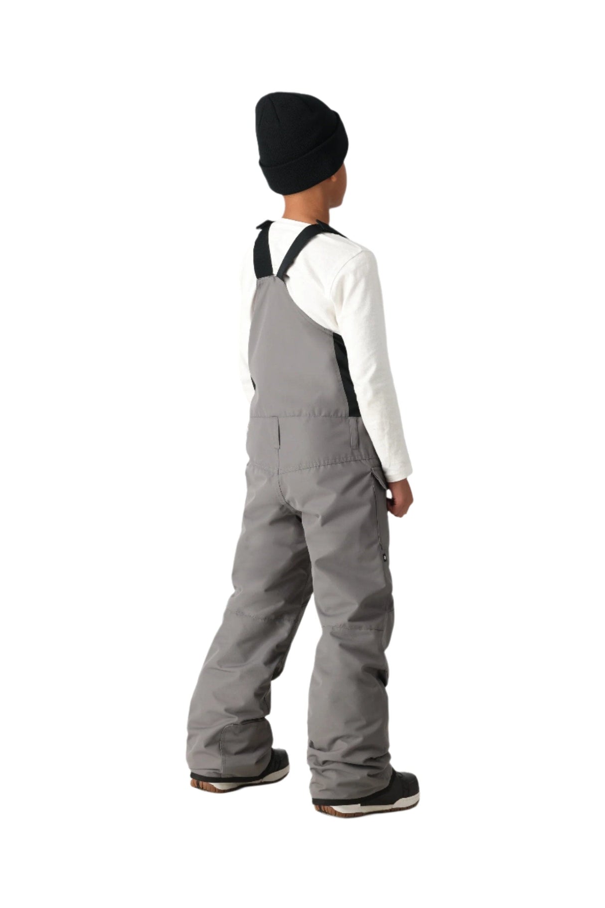 686 Youth Frontier Insulated Bib Snowboard Pants Rhino Grey 2025 Youth Snow Pants 686 