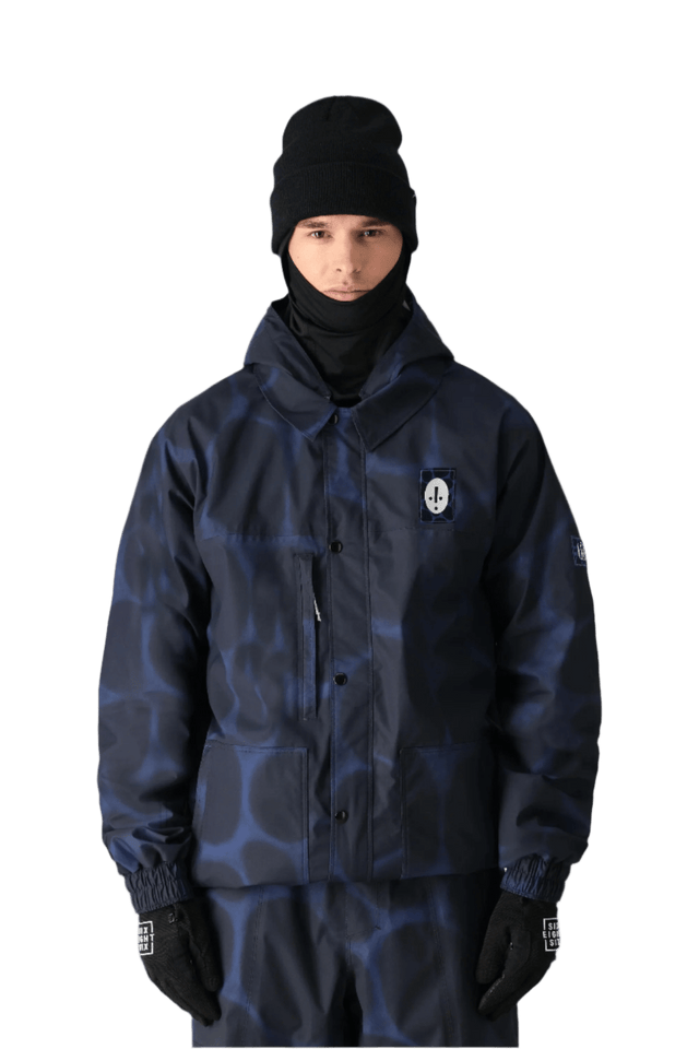686 Dojo Snowboard Jacket Blue Airbrush 2025 Men's Snow Jackets 686 