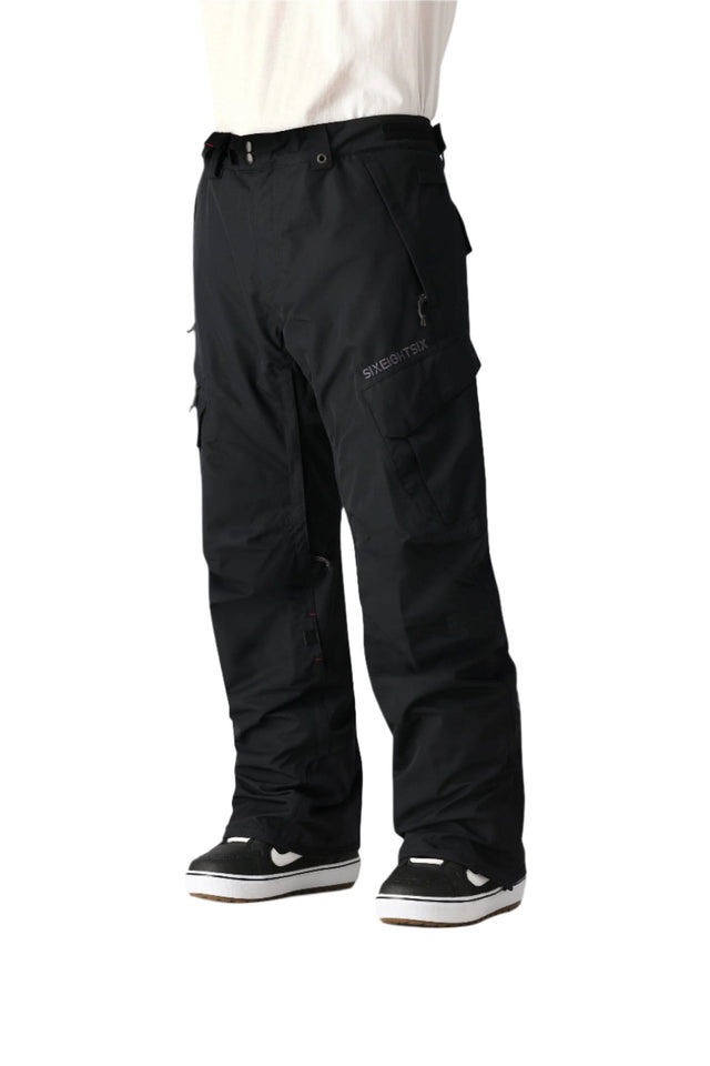 686 Smarty 3-In-1 Cargo-Short Snowboard Pants Black 2025 Men's Snow Pants 686 